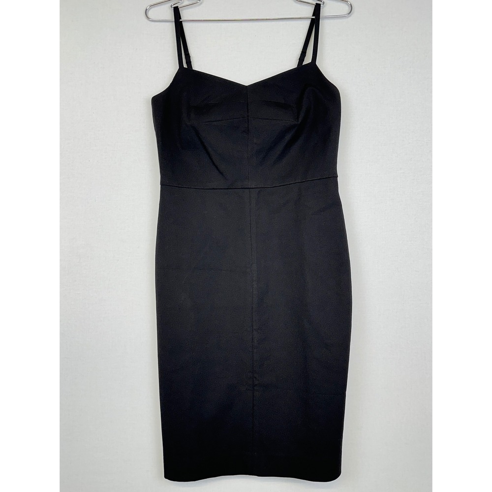 Banana Republic Sweetheart Sheath Dress Black Midi Women's 2P